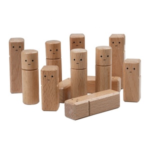 Muñecos de Madera de Haya con Forma de Personas, Juguetes de Madera Natural sin Acabado, Muñecos de Madera Pintados a Mano para Manualidades - Product Image 3