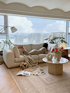 <span class=keywords><strong>Canapé</strong></span> modulaire ATUNUS Nordic <span class=keywords><strong>en</strong></span> bois massif blanc beige, grand <span class=keywords><strong>canapé</strong></span> nuage doux pour salon, 2, 3 ou 4 places - Product Image 4