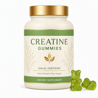 YANOVA ODM/OEM Marque Privée Végétaliens Sans Sucre Créatine Monohydrate Naturelle en Gummies Saveurs Assorties Croissance Musculaire Adulte Force