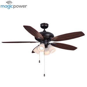 52 inch 5 Blades Đèn chùm trang trí quạt trần ánh sáng bóng đèn kéo chuỗi điều khiển Trần gắn trần <span class=keywords><strong>fan</strong></span> hâm mộ ánh sáng - Product Image 1