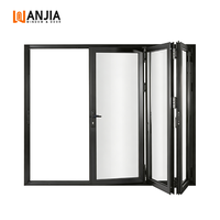 Portes pliantes en aluminium pour patio extérieur de villas, étanches, cloisons intérieures, portes pliantes en aluminium