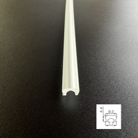MONA-004 Cache diffuseur LED à double faisceau asymétrique en PMMA dépoli, lentille à clipser pour éclairage linéaire uniforme de présentoirs encastrés