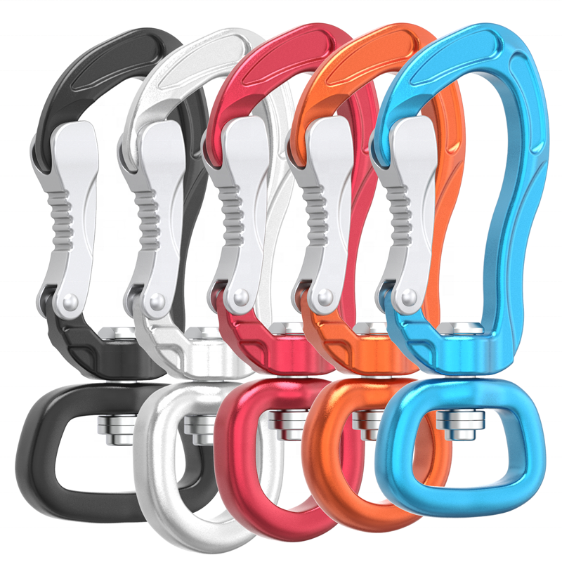 Алюминиевый поворотный карабин с вращающимся кольцом для домашних животных, поводок для собак, зажим для брелока (ST1350C)