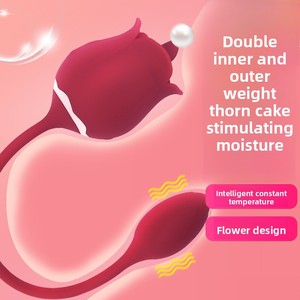 Rose parfumée femme Double pour oeuf vibrateur jouet intime pour jeunes femmes lécher la langue auto-plaisir masturbateur - Product Image 3