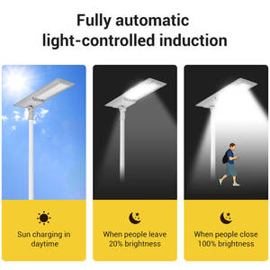 Réverbères de paysage à basse tension panneau solaire photovoltaïque extérieur lumières poteau de réverbère 300w avec lampadaire solaire 250w - Product Image 4
