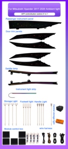 ชุดไฟ LED ตกแต่ง<span class=keywords><strong>ภายใน</strong></span> 64 สี รุ่นอัพเกรด SJC สำหรับรถยนต์มิตซูบิชิ เอ็กซ์แพนเดอร์ ปี 2017-<span class=keywords><strong>2020</strong></span> พวงมาลัยซ้าย/ขวา ระบบไฟ Ambient Lighting Symphony อุปกรณ์ตกแต่งรถยนต์ - Product Image 6