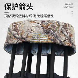 Boîte à flèches à dégagement rapide noire pour arc composé, capacité de 5 flèches, rangement pour la chasse, matériau ABS - Product Image 2
