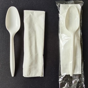 Dùng một lần PP cá nhân bọc thiết lập dao kéo bao gồm 2.5 gram 6 inch PP muỗng và một lớp khăn ăn - Product Image 4