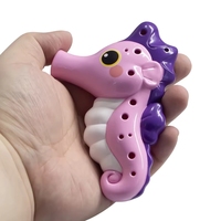 Se Busca Distribuidor: Ocarina de Juguete con Forma de Caballito de Mar, Bajo MOQ, Alta Rentabilidad, Instrumento Musical de Viento Miniatura para Niños