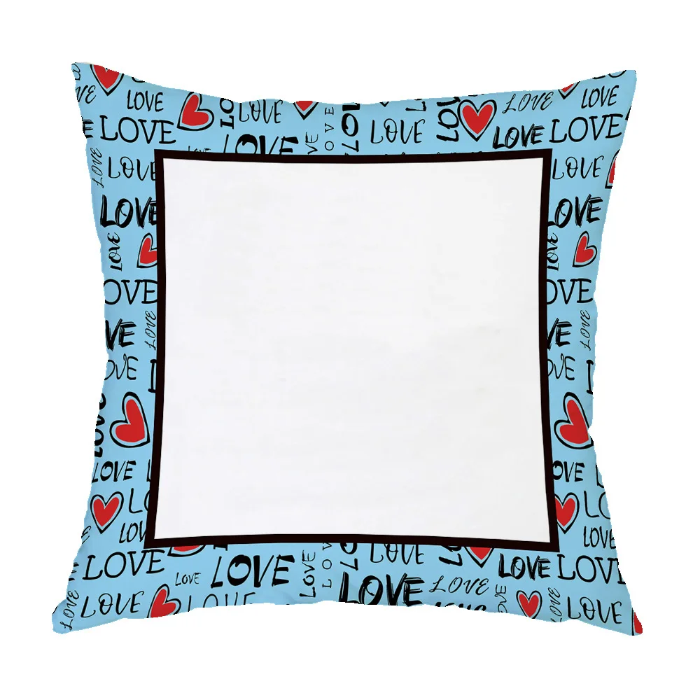 45*45CM High quality heat press polyester blanks sublimation 6 panel pillow case cover
