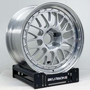 Jantes Bku 3 pièces E88 forgées 5x130 pour <span class=keywords><strong>Porsche</strong></span> 991 <span class=keywords><strong>Carrera</strong></span> <span class=keywords><strong>4S</strong></span> 911 Turbo S 992 GT3 RS, jantes en alliage argentées à double rebord - Product Image 1