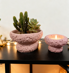 Pots en béton de tailles variées, à double usage, vides, pour plantes succulentes, bougies, spa, décoration intérieure - Product Image 1