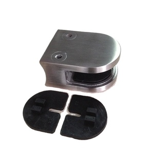 Modern Heavy Duty Stainless Steel 304 Curved Back <strong>Railings</strong> Adjustable Holder Glass <strong>Wall</strong>/Post Balustrade Staircase Handrail Clamp - Product Image 1