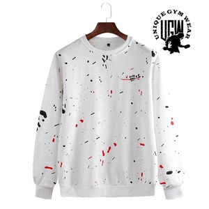 Sudaderas de calle de verano hechas a medida de alta calidad para hombres Cool Colorful Graffiti Printing Anti-Shrink Terry Precio al por mayor - Product Image 1