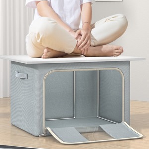 Scatola portaoggetti pieghevole in tessuto Oxford, grande capacità, organizer rinforzato per piumoni, <span class=keywords><strong>vestiti</strong></span>, armadio, contenitore per la casa - Product Image 6