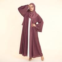 Abaya ouverte pour femmes, couleur rose vif, longueur 52-62, vêtements modestes, vêtements islamiques
