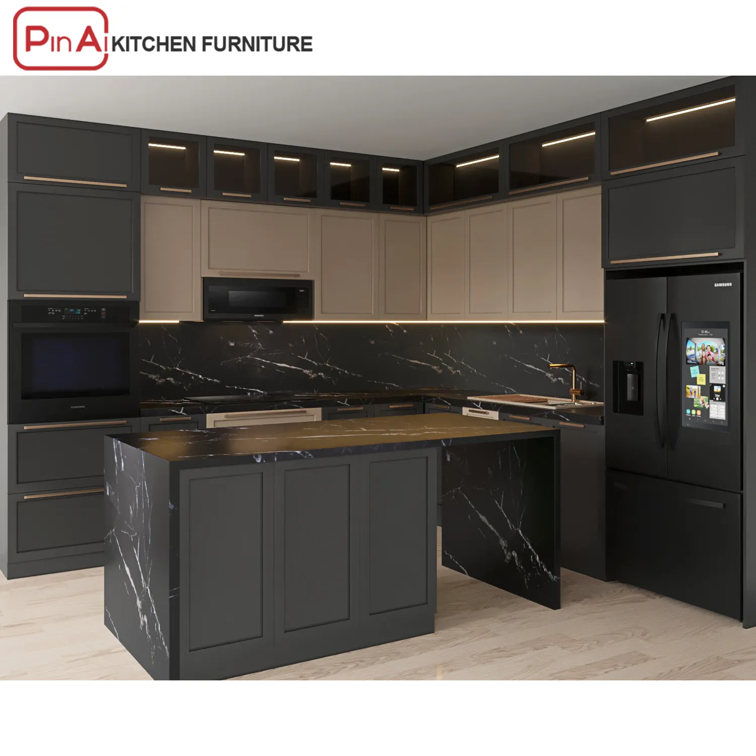 PINAI modern furniture cuisine complete aluminum kitchen cabinet kitchen furniture