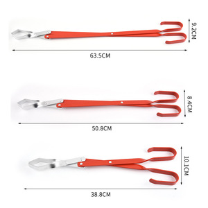 Spatule rouge, outil de raclage, pinces, barbecue, pinces longues, pinces pour le camping en plein air, outils ménagers - Product Image 3