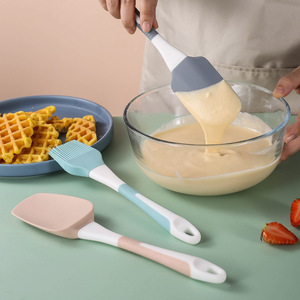 Ensemble de spatules en silicone, 3 pièces, outils de pâtisserie résistants à la chaleur pour le gâteau, la crème et l'application d'huile - Product Image 1