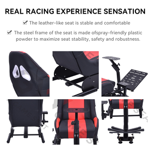 GY022 Siège de jeu personnalisé monobloc, équipement de simulateur de course automobile, cockpit pour jeux de course, série Logitech, PXN, MOZA, <span class=keywords><strong>Xbox</strong></span> 360 - Product Image 4