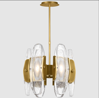 XINZHONG Nordic Villa lujo americano comedor LED colgante lámpara latón cristal candelabro cobre colgante iluminación