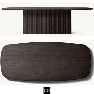 MULHOLLAND RECTANGULAR <b>Table</b> RH Style furniture <b>Solid</b> <b>Wood</b> Dining <b>Table</b> - Modern Indoor Furniture for Kitchen & Living Room - Product Image 2