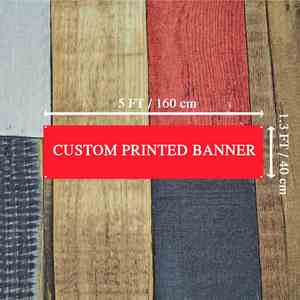 Banners Personalizados de 16X64 Pulgadas/40X160cm, Letreros Personalizados para Interiores y Exteriores, Banner para Fiestas de Cumpleaños, Bagetu - Product Image 2