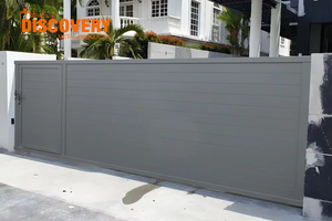 Porte coulissante automatique <span class=keywords><strong>en</strong></span> aluminium écologique moderne avec modélisation 3D pour villa, usage extérieur résidentiel, design inspiré de la <span class=keywords><strong>nature</strong></span> - Product Image 2