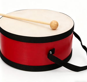 Tambor de Mano Portátil con Baqueta de Madera, Percusión de Piel Natural para la Educación Musical Temprana de Niños - Product Image 6