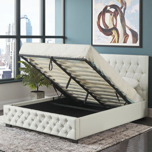 <span class=keywords><strong>Cama</strong></span> de Cuero de Lujo Moderna con Elevación a Gas, Diseño de <span class=keywords><strong>Cama</strong></span> Doble con Listones de Madera para Dormitorio Principal y Uso en Apartamentos - Product Image 6