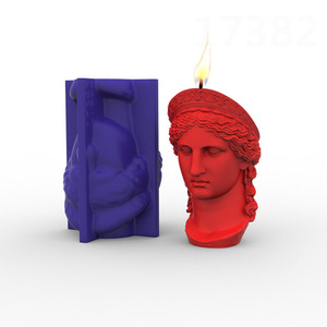 3D <span class=keywords><strong>Hera</strong></span> estatua vela molde Grecia <span class=keywords><strong>mito</strong></span> arte estatua aromaterapia vela molde DIY hormigón yeso adornos herramienta de fabricación - Product Image 1