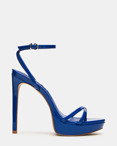 <span class=keywords><strong>Sandali</strong></span> con plateau in pelle verniciata blu royal da donna, con tacco a spillo e cinturino alla caviglia, perfetti per feste ed eventi eleganti. - Product Image 3