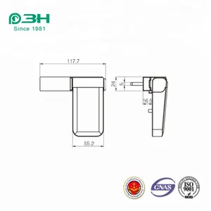 Cerniera in alluminio con cerniera 3D regolabile e resistente da 120kg per battente in PVC door-PJH03