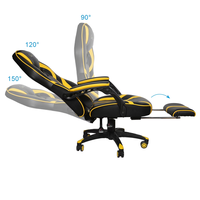 Kursi Gaming Budget Supplier, Kursi Kantor Racing dengan Putaran 360 Derajat °   Kursi Putar dengan Roda Nylon untuk Warnet