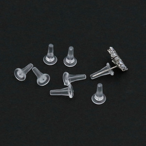 Tapones de silicona para los oídos, 6mm x 9mm, cónicos, para hacer pendientes, accesorios de joyería DIY - Product Image 2