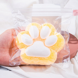 Kawaii Plush Paw Fidget Squishy In Pastel Blue Pink And Purple For Anxiety Relief Cute <b>Desk</b> <b>Toy</b> And Gift Idea - Product Image 2