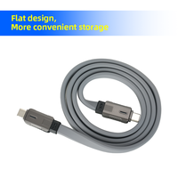 Kabel Data USB Tipe C baru, 1M 1.5M 2M silikon datar pengisi daya cepat untuk manufaktur pengisi daya ponsel perangkat IOS