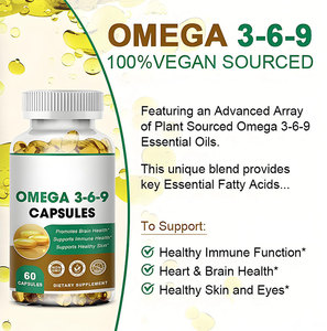 Capsules d'huile de poisson en gélule molle, riches en EPA et <span class=keywords><strong>DHA</strong></span>, acides gras oméga-3 naturels, 60 capsules, antioxydant - Product Image 3