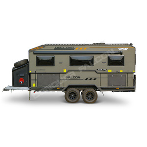 <span class=keywords><strong>Caravane</strong></span> tout-terrain à <span class=keywords><strong>double</strong></span> essieu avec toit rigide, pour camping, voyages et usage extérieur, avec salle de bain intégrée - Product Image 1