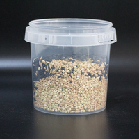 Seau en plastique transparent de qualité alimentaire pour les bonbons et les bonbons en plastique seau Offre Spéciale