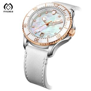 मिगा आकस्मिक दैनिक कस्टम लोगो 38 मिमी <span class=keywords><strong>10</strong></span> एटम वाटरप्रूफ स्वचालित युगल पुरुष और महिला गोताखोर घड़ी के लिए - Product Image 2