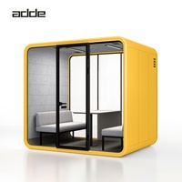 Cabine de bureau insonorisée pour 4 personnes, cabine de réunion modulaire, cabine de travail acoustique préfabriquée pour la collaboration d'équipe
