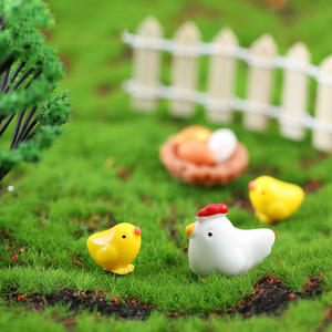 Modelo en miniatura resina Familia Pollo/gallina/huevo/pollos nido ornamento bolsa ciega animales paisaje bonsái decoración de jardín de hadas - Product Image 3