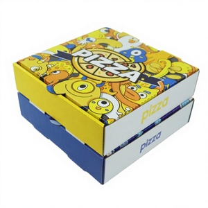 Custom Square Disposable Corrugated Board <b>Biodegradable</b> Recyclable Pizza Boxes Durable Takeaway <b>Packaging</b> Embossing Vanishing - Product Image 3