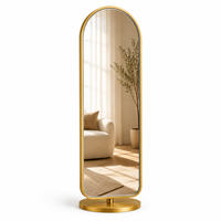 Miroir mural LED moderne pleine longueur avec éclairage IP44 pour hôtel, salle de bain, cuisine, salon, salle de sport, appartement, interrupteur tactile