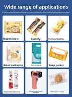 Fabrieksdirect hoge snelheid volautomatische horizontale chocolade reep snoep voedsel flow wrap pillow verpakkingsmachine servomotor