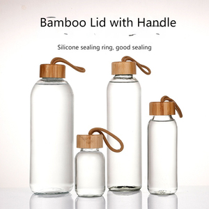 Potes de Vidrio <span class=keywords><strong>con</strong></span> Tapa y Logotipo Personalizado, Vasos de Vidrio Borosilicato, Botellas de Agua, Productos de Bambú, Frascos de Vidrio Herméticos, Botella de Agua - Product Image 2