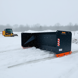 Barredora de nieve industrial Tmg de 9 pies con borde de acero, zapatas pivotantes y soportes laterales para 40-70 HP - Product Image 2