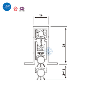 Tagliafuoco con chiusura <span class=keywords><strong>a</strong></span> goccia <span class=keywords><strong>per</strong></span> porta b EN 1191 striscia di tenuta automatica <span class=keywords><strong>per</strong></span> porta in legno - Product Image 6