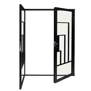 <span class=keywords><strong>Puerta</strong></span> Francesa de Hierro Forjado Moderna, de Última Generación, con Giro e Inclinación, de Hierro Laminado en Frío, al Precio Más Bajo - Product Image 2